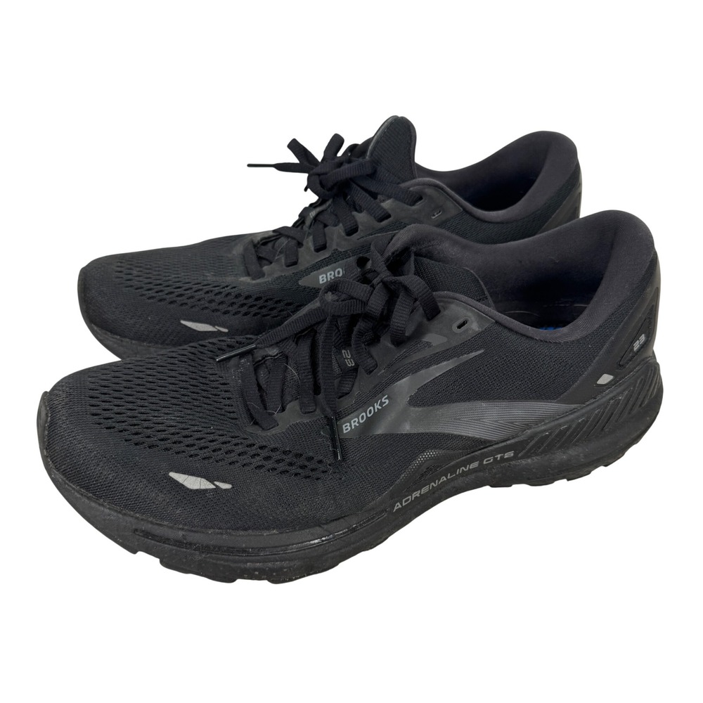 Brooks Adrenaline GTS 23 Mens 10.5 Black Running Shoes No Insoles 1203811B020